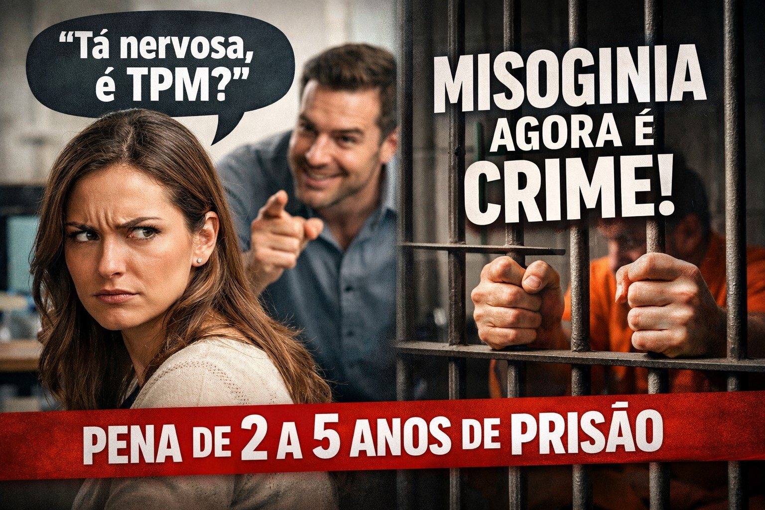 Nova lei pode levar à prisão quem disser: “Tá nervosa, é TPM?”; entenda