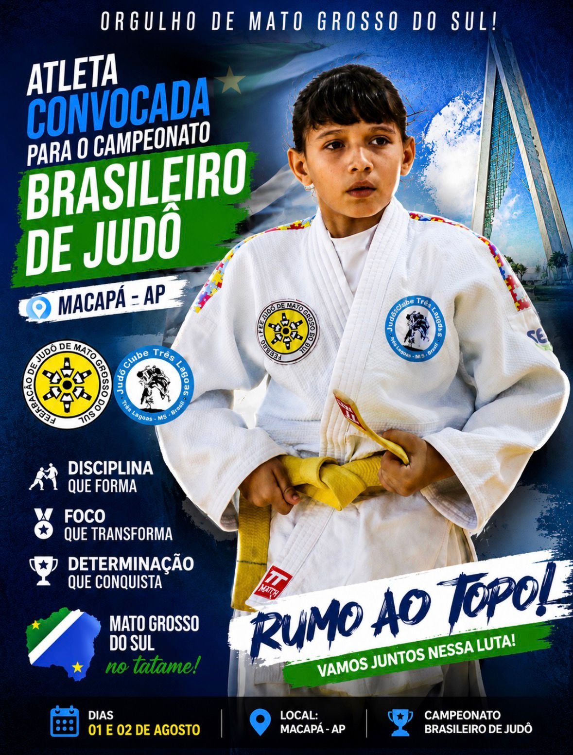 Judoca autista de Três Lagoas conquista vaga no Brasileiro e inspira inclusão no tatame nacional