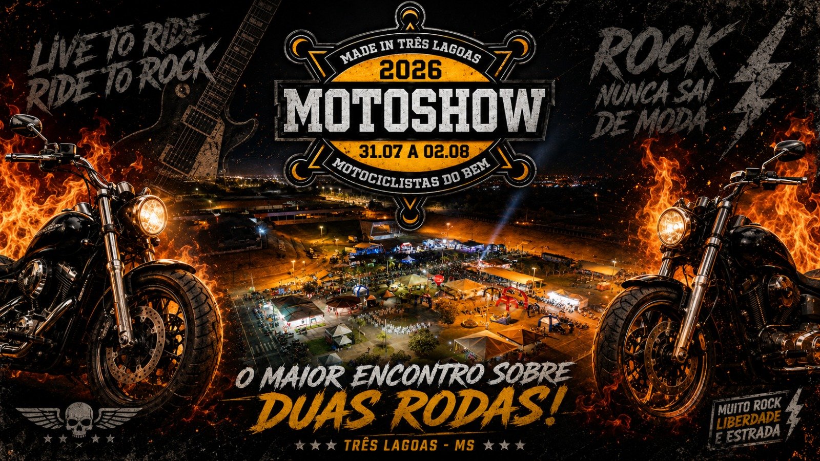 Motoshow 2026 entra na reta final e a Arena Mix já respira o clima do maior encontro de motociclistas do Centro-Oeste