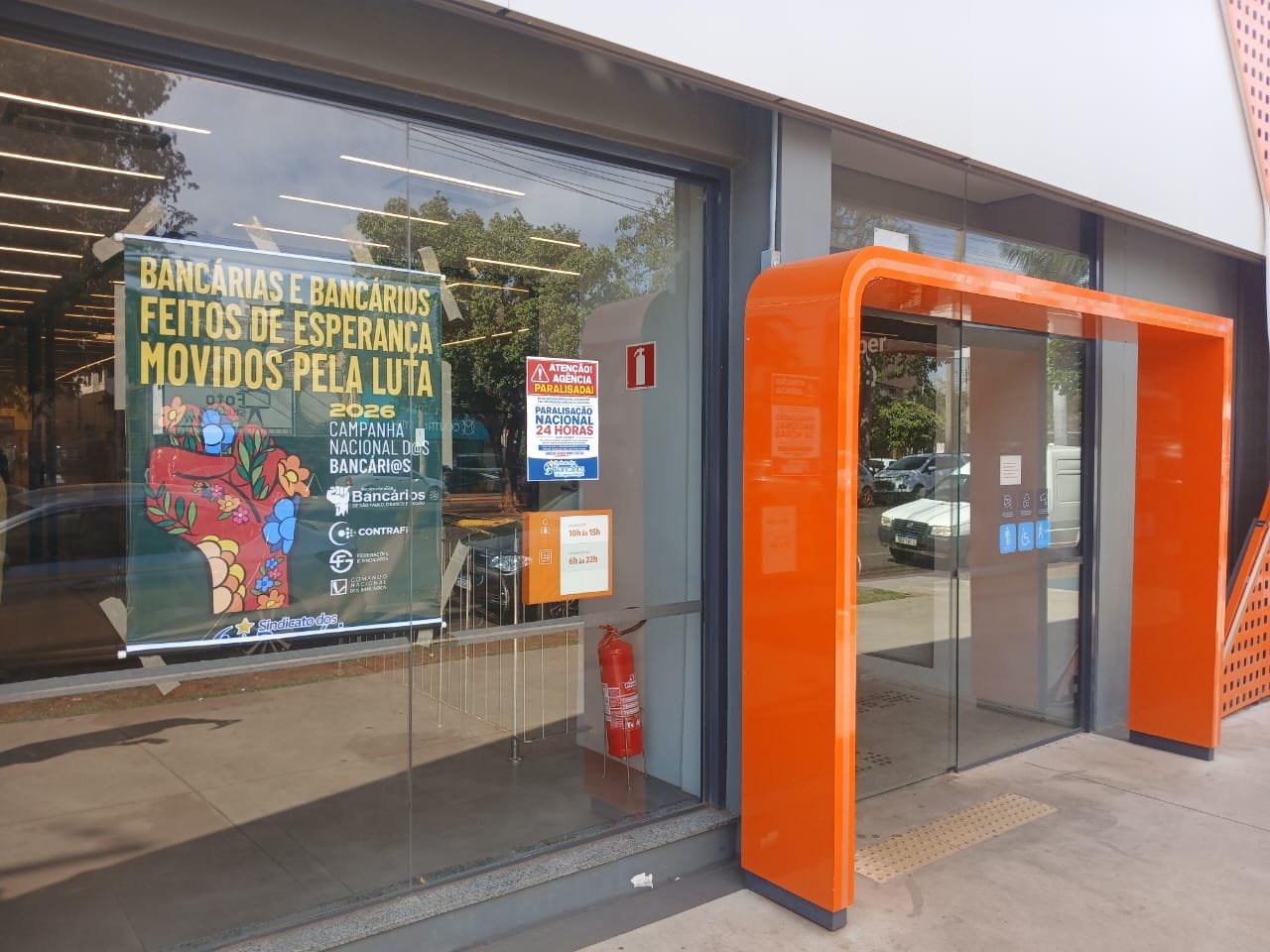 Paralisação dos bancários deixa cinco agências sem atendimento