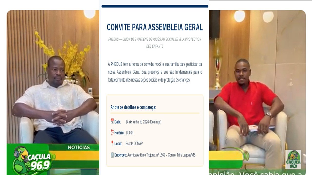 VÍDEO: Comunidade Haitiana em Três Lagoas se Mobiliza para Fortalecer sua Representação