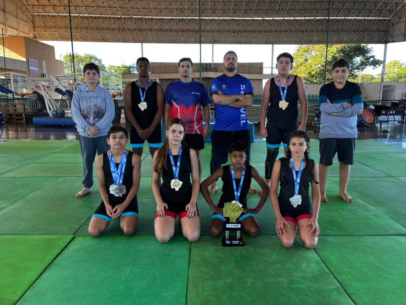 Equipe de wrestling de Três Lagoas se destaca na 1ª competição estadual. Foto: divulgação