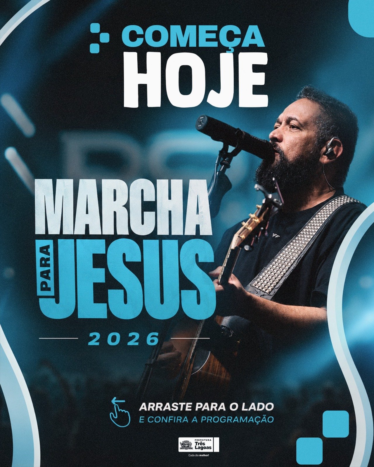 Marcha para Jesus 2026 tem início hoje na cidade de Três Lagoas