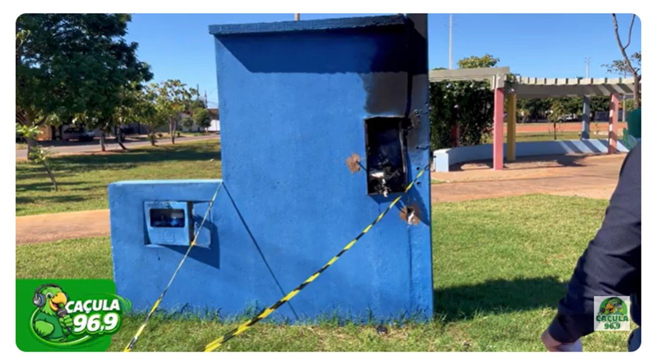 VÍDEO: Vandalismo deixa praça do bairro Quinta da Lagoa sem luz em Três Lagoas